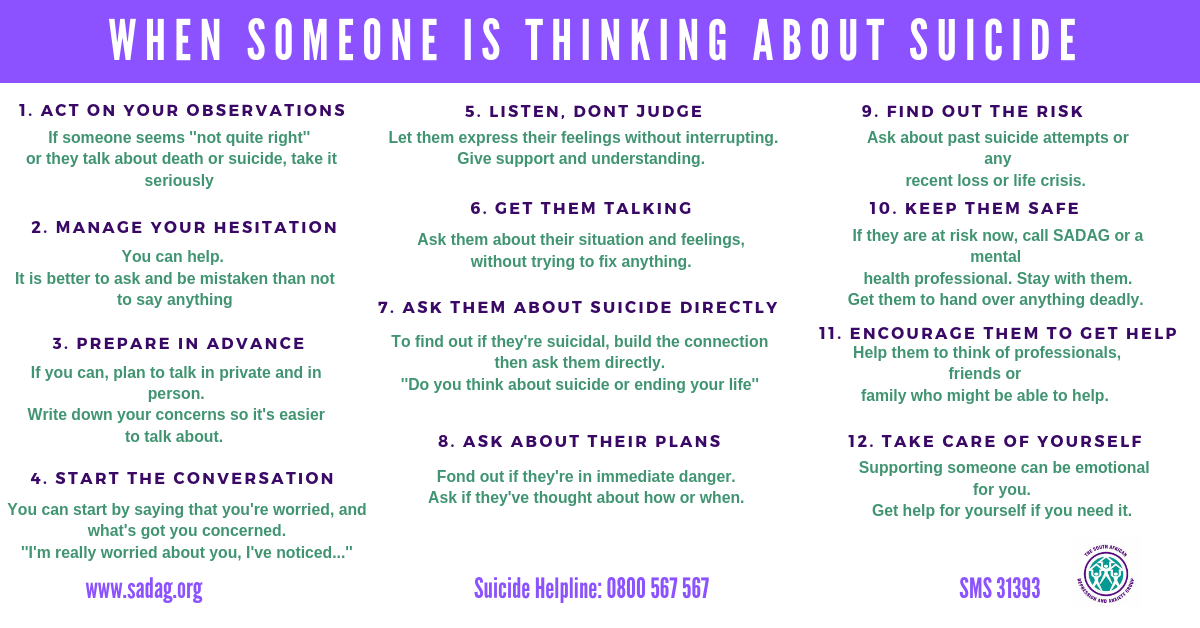 What to do when someone is suicidal