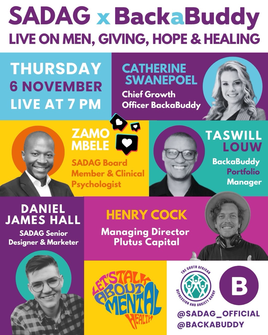 BackaBuddy x SADAG Live