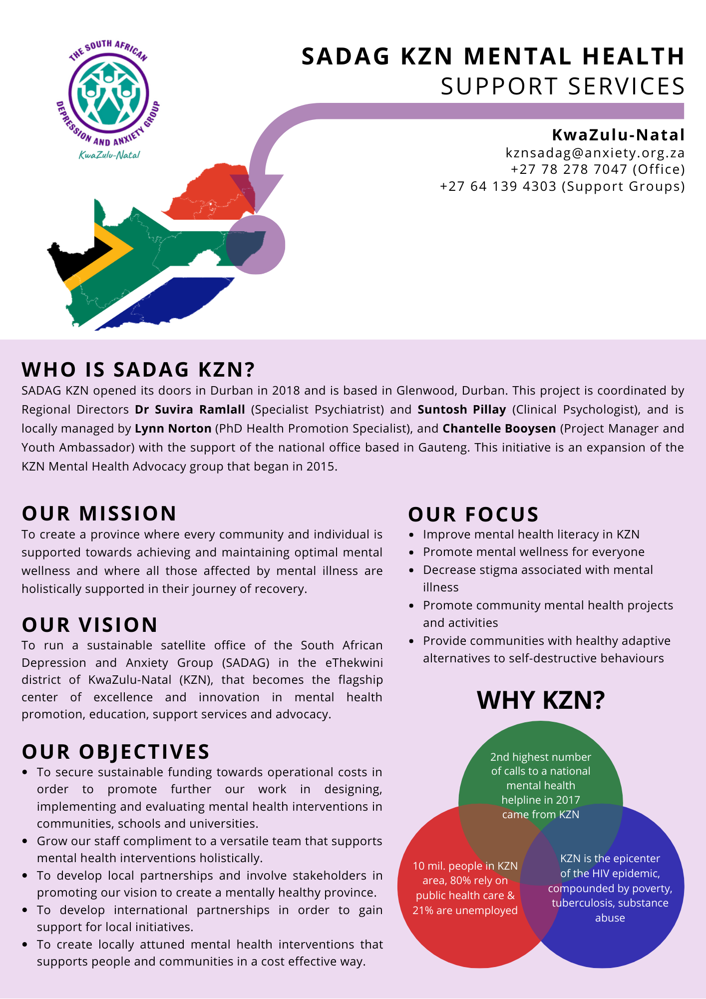 SADAG KZN WEBSITE INFO 2019 FINAL