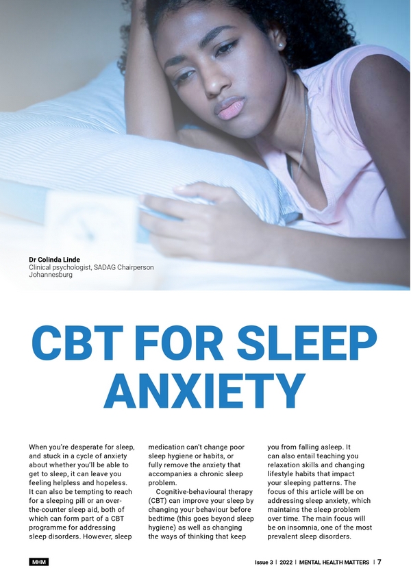 CBT for Sleep Anxiety