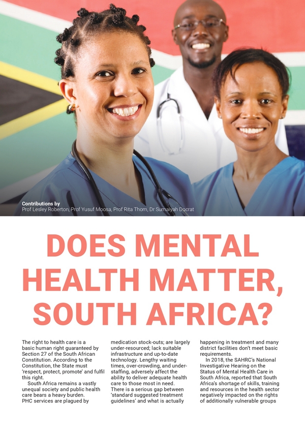 Does Mental Health Matter, South Africa