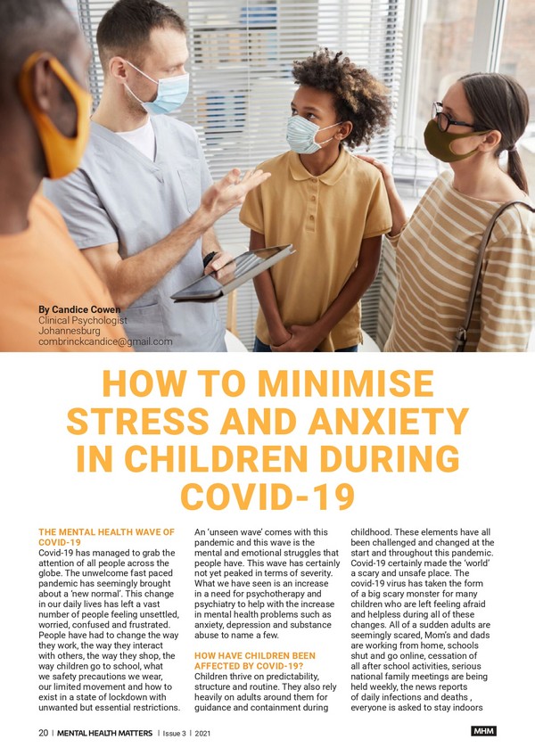 How to minimise stress and anxiety in children during COVID-19