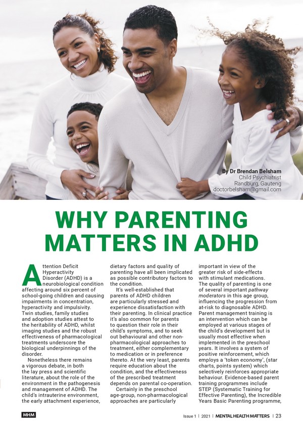 Why parenting matters in ADHD